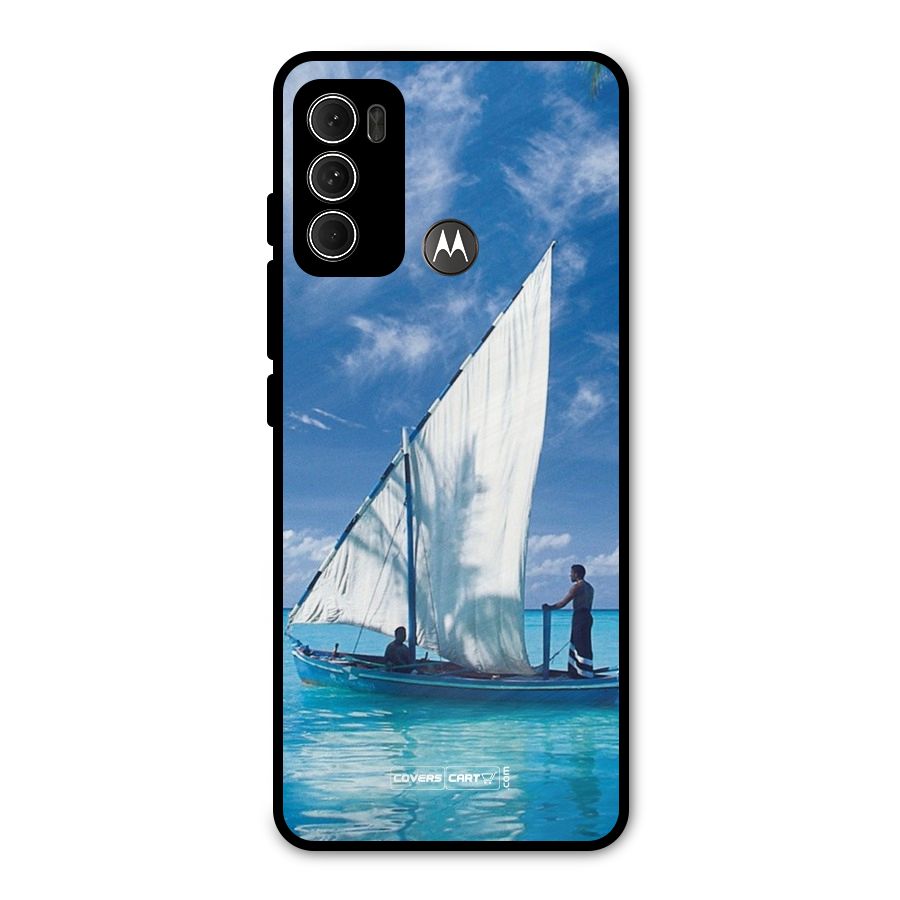 Travel Ship Metal Back Case for Moto G60