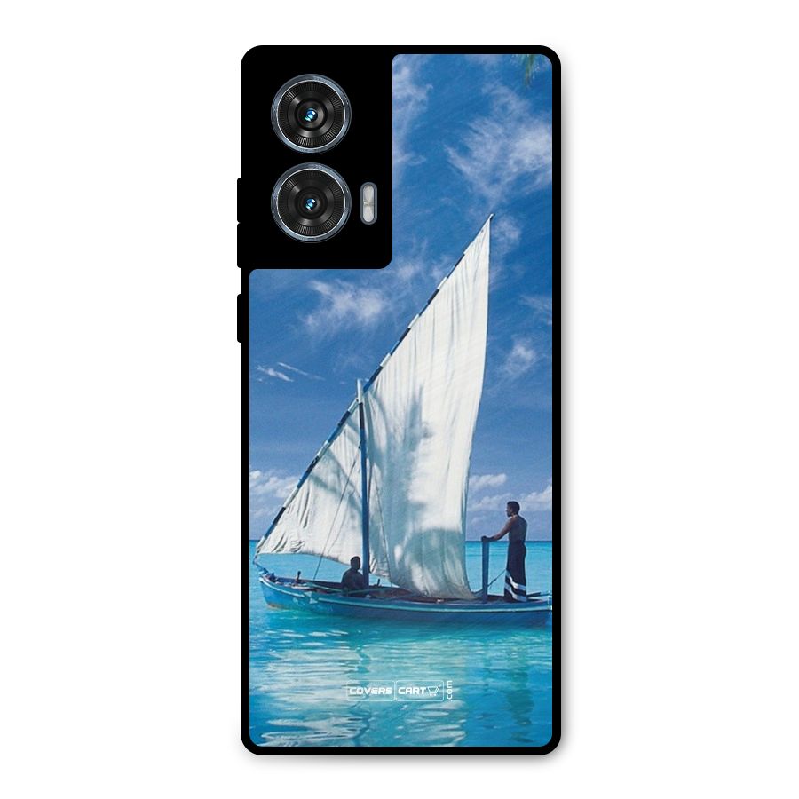 Travel Ship Metal Back Case for Motorola Edge 50 Fusion