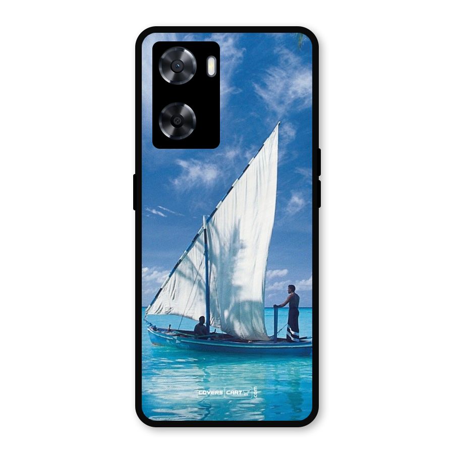 Travel Ship Metal Back Case for Oppo A57 2022