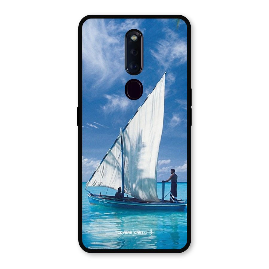 Travel Ship Metal Back Case for Oppo F11 Pro
