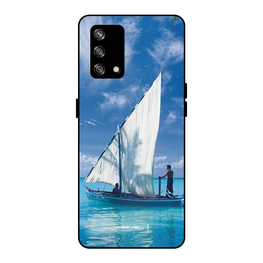 Travel Ship Metal Back Case for Oppo F19s
