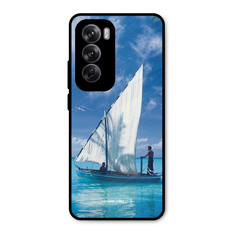 Travel Ship Metal Back Case for Oppo Reno12 Pro