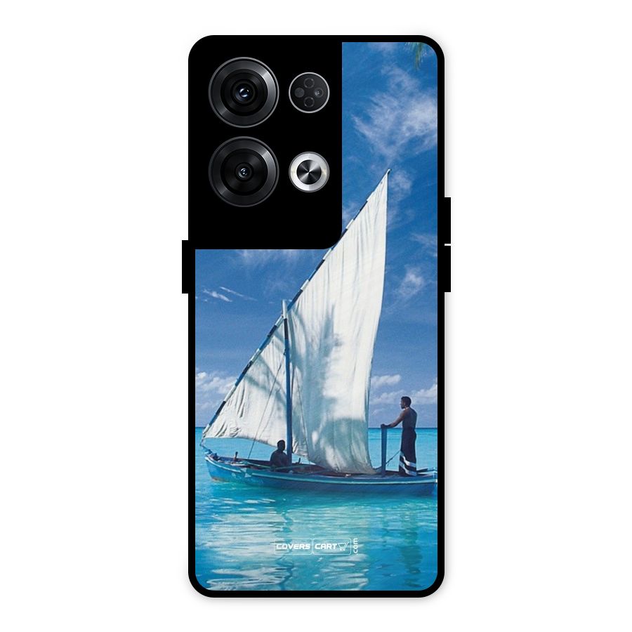 Travel Ship Metal Back Case for Oppo Reno8 Pro 5G