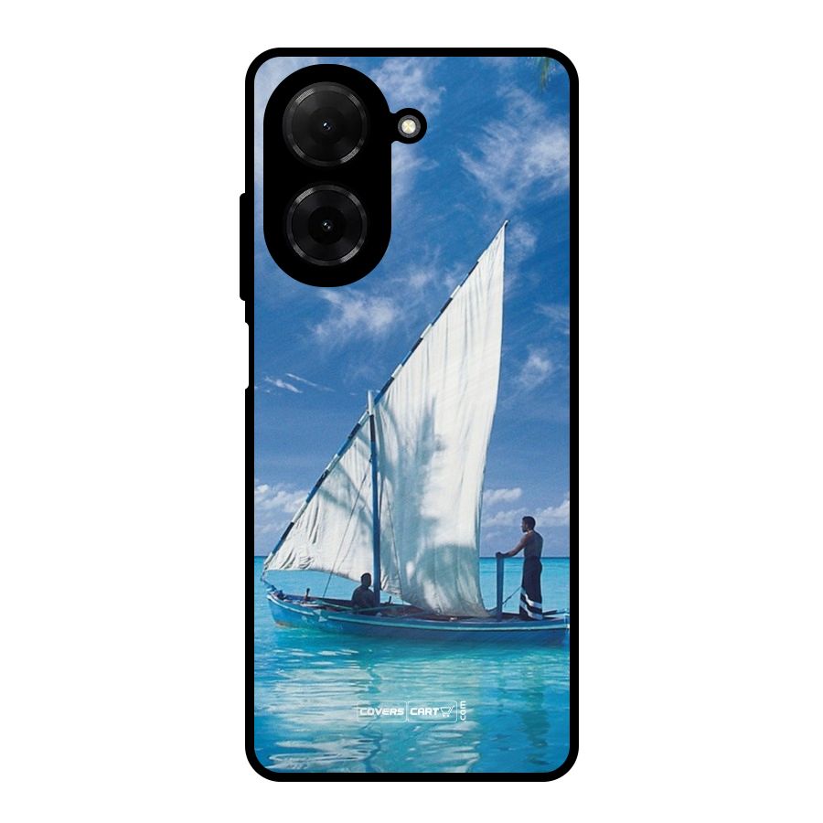 Travel Ship Metal Back Case for Poco C71