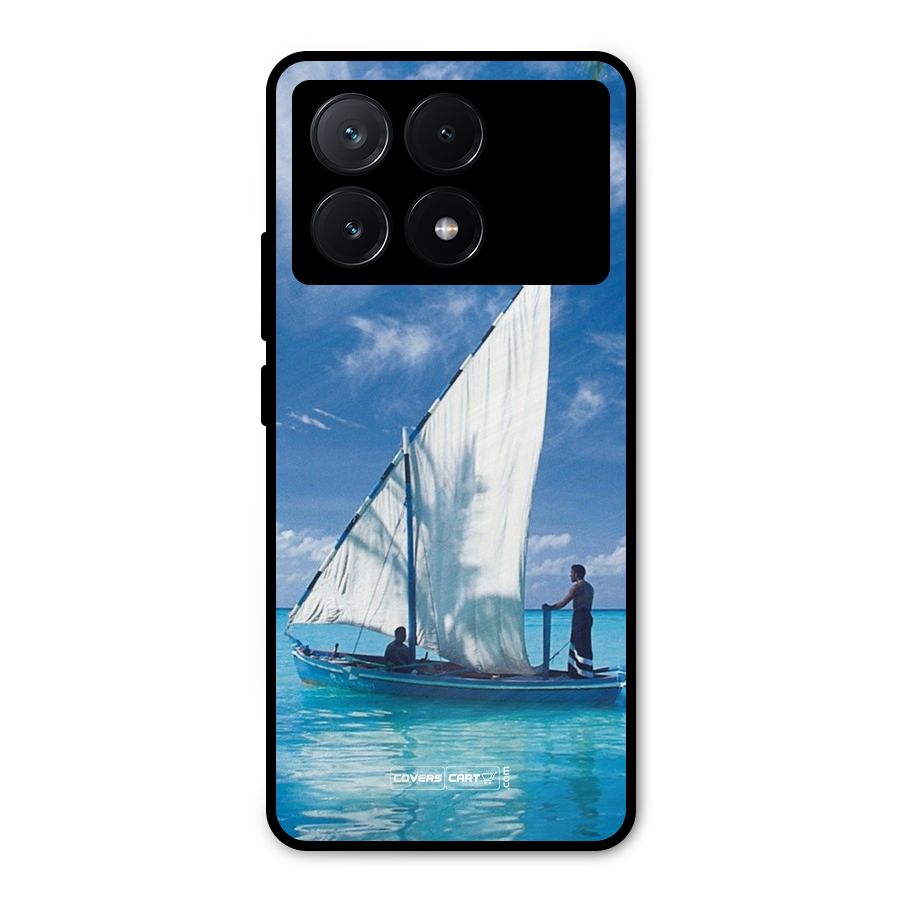 Travel Ship Metal Back Case for Poco X6 Pro
