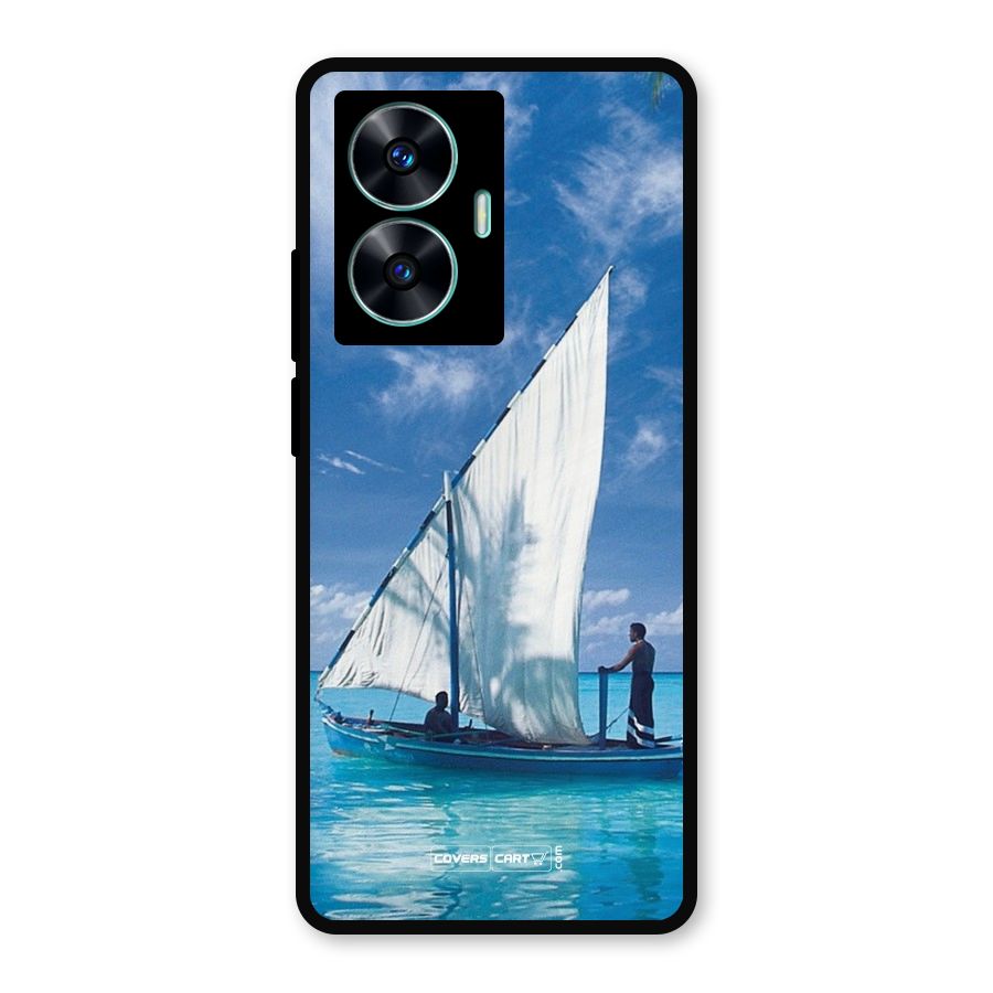 Travel Ship Metal Back Case for Realme Narzo N55