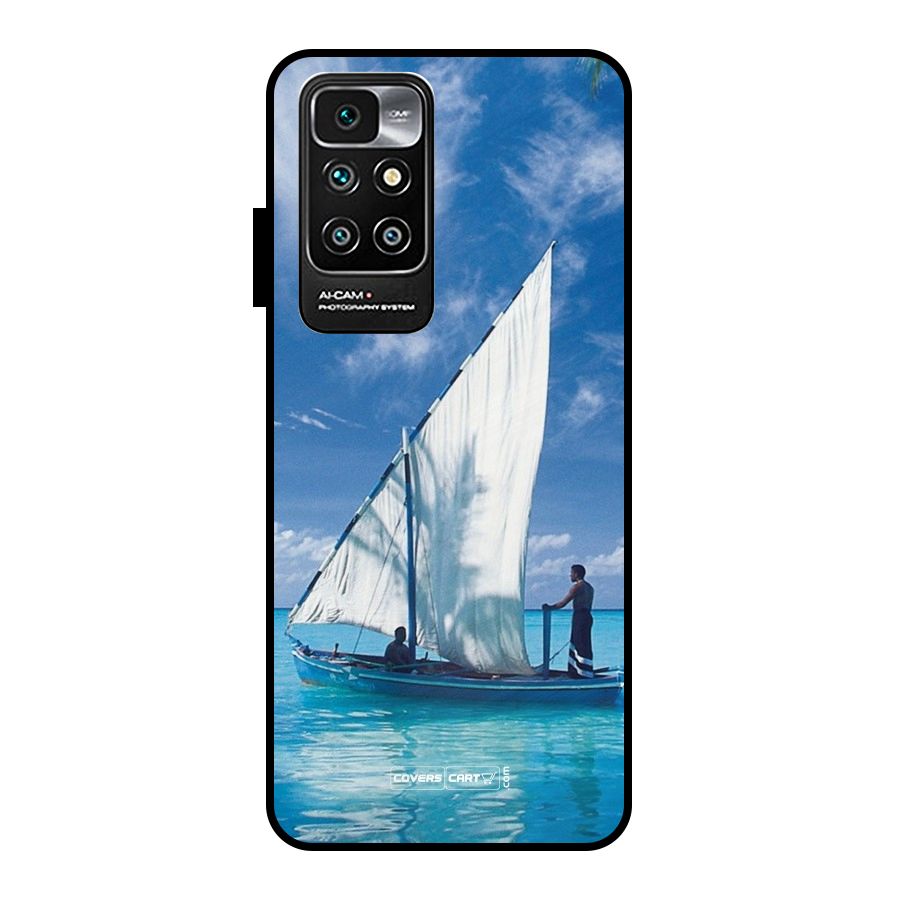 Travel Ship Metal Back Case for Redmi 10 Prime