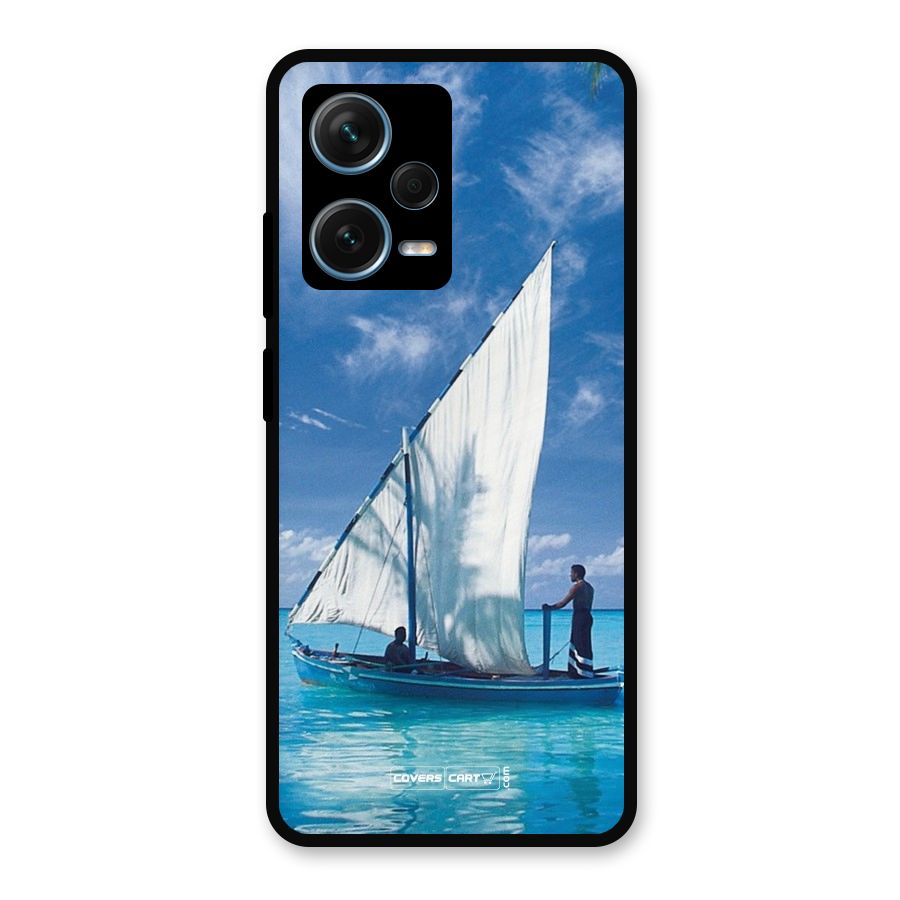 Travel Ship Metal Back Case for Redmi Note 12 Pro Plus 5G