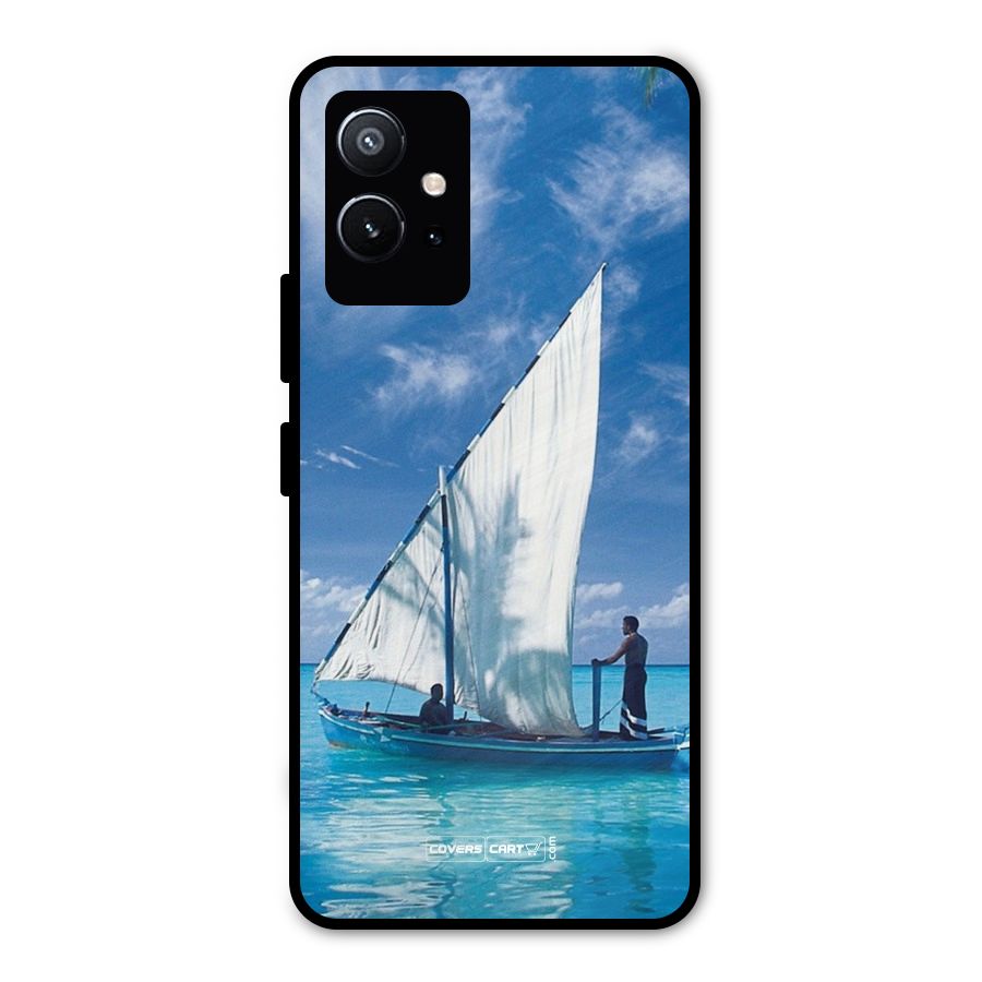 Travel Ship Metal Back Case for Vivo T1 5G