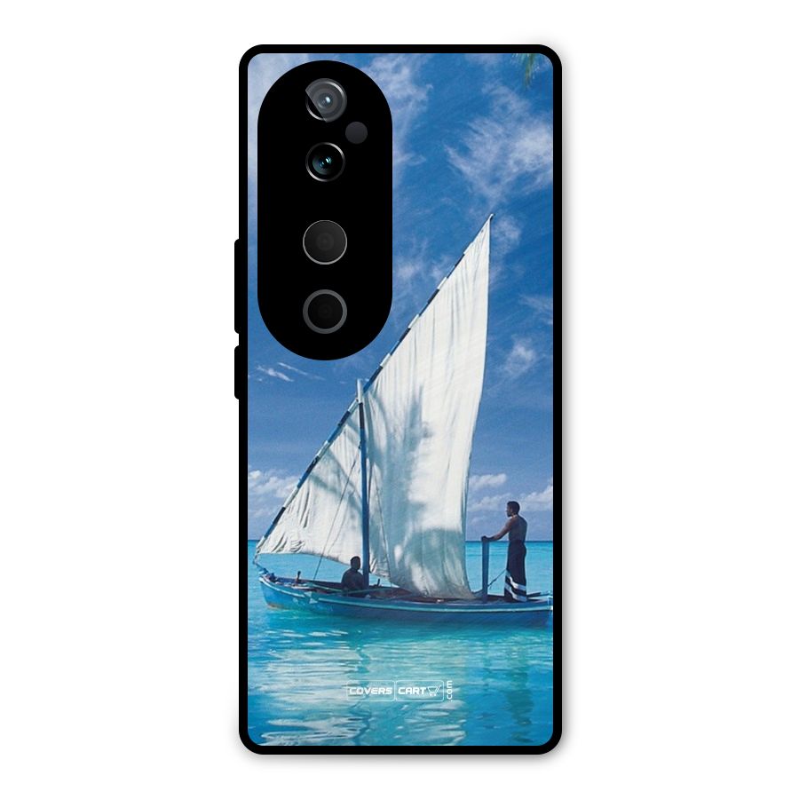 Travel Ship Metal Back Case for Vivo T3 Ultra