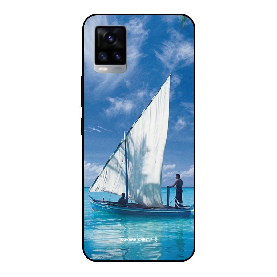 Travel Ship Metal Back Case for Vivo V20 2021