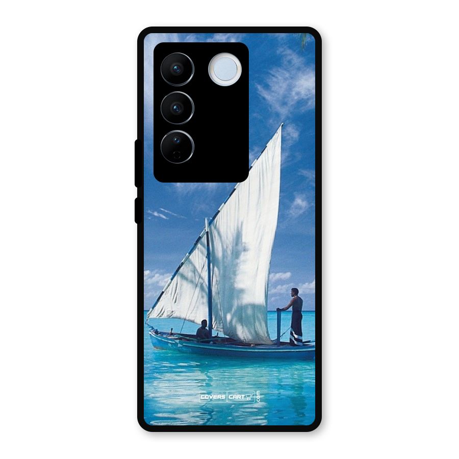 Travel Ship Metal Back Case for Vivo V27