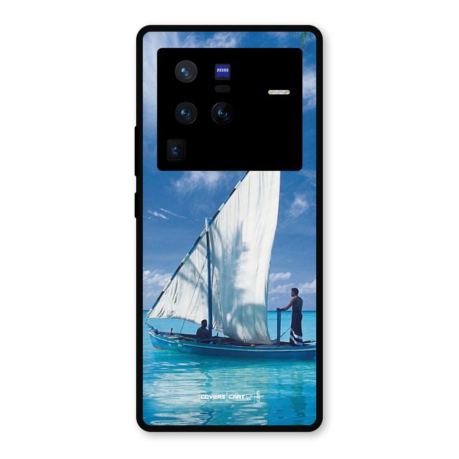 Travel Ship Metal Back Case for Vivo X80 Pro