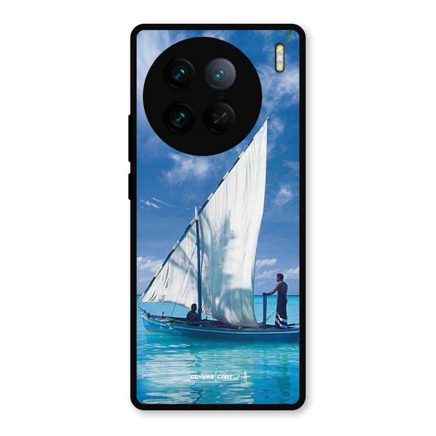 Travel Ship Metal Back Case for Vivo X90 Pro