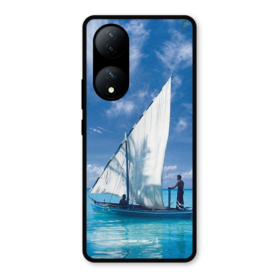 Travel Ship Metal Back Case for Vivo Y100a