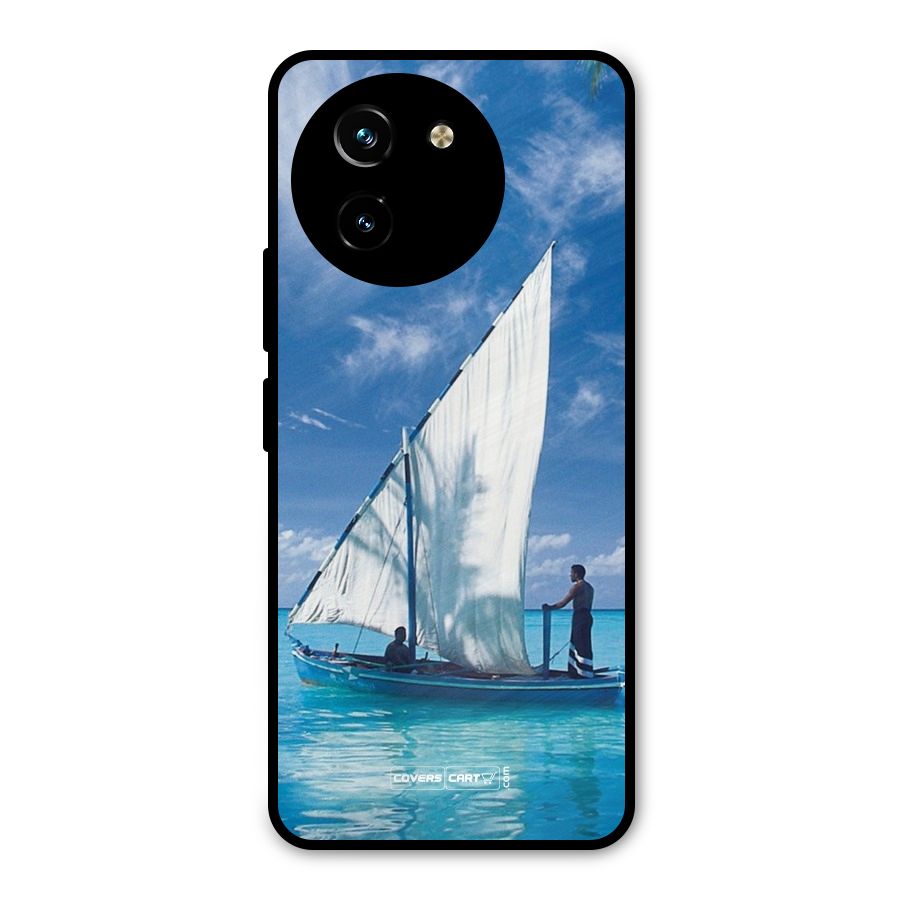 Travel Ship Metal Back Case for Vivo Y200i
