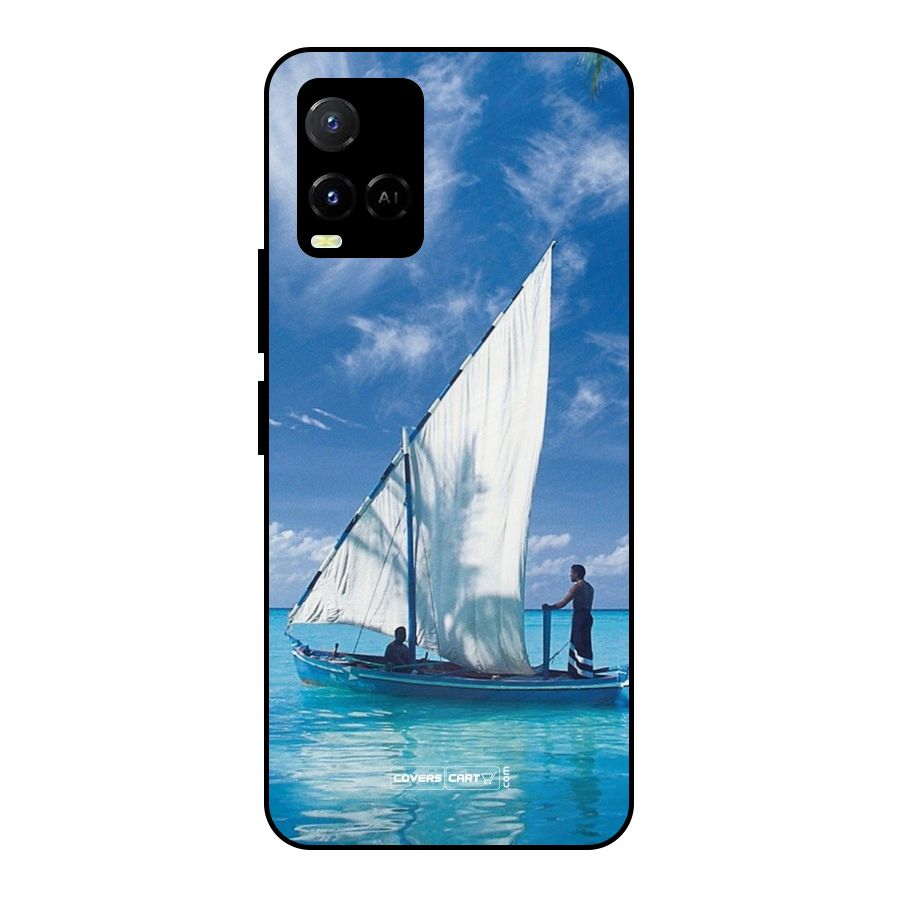 Travel Ship Metal Back Case for Vivo Y21T