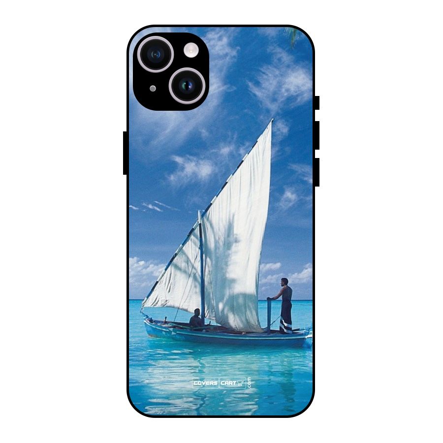 Travel Ship Metal Back Case for iPhone 14 Plus