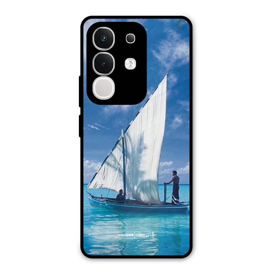 Travel Ship Metal Back Case for iQOO Z10x