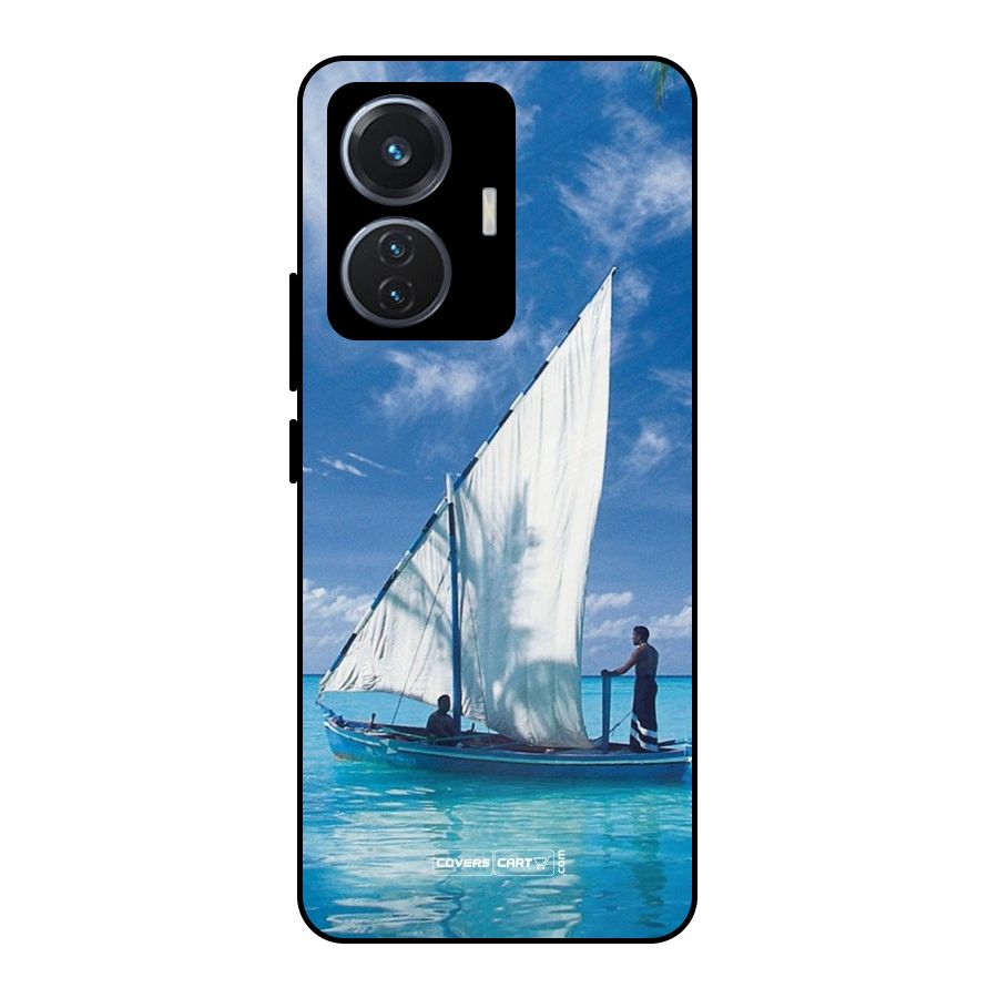 Travel Ship Metal Back Case for iQOO Z6 44W