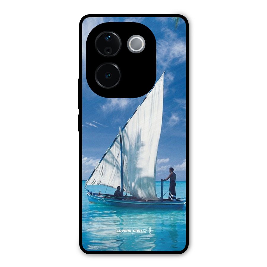 Travel Ship Metal Back Case for iQOO Z9s Pro