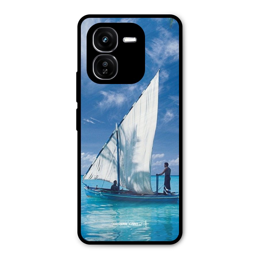 Travel Ship Metal Back Case for iQOO Z9x