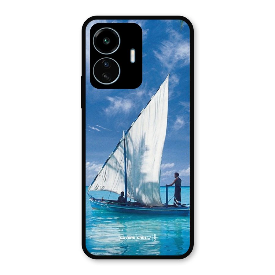 Travel Ship Metal Back Case for vivo iQOO Z6 Lite 5G