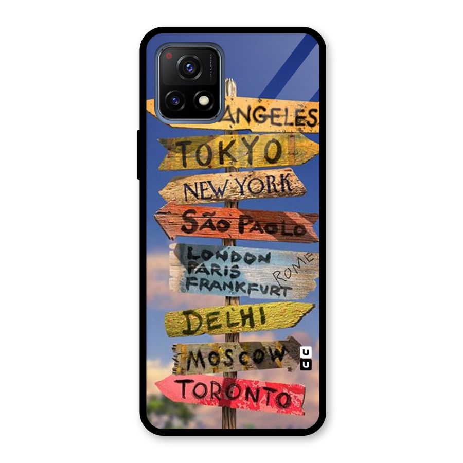 Travel Signs Glass Back Case for Vivo Y72 5G