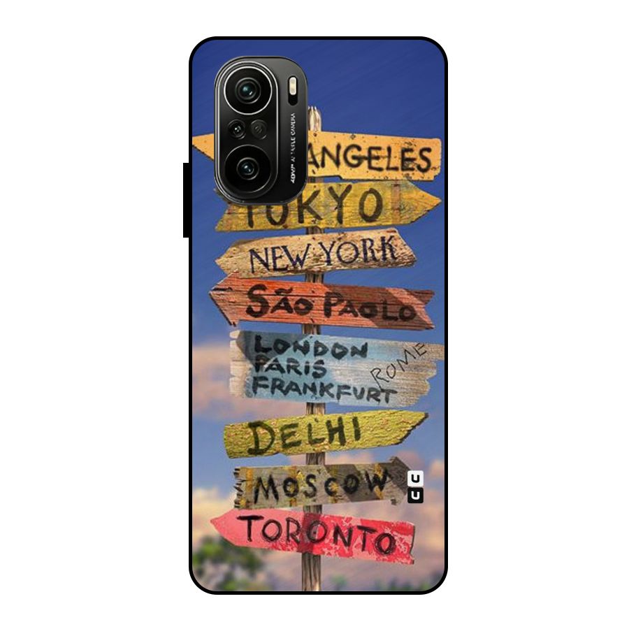Travel Signs Metal Back Case for Mi 11X Pro