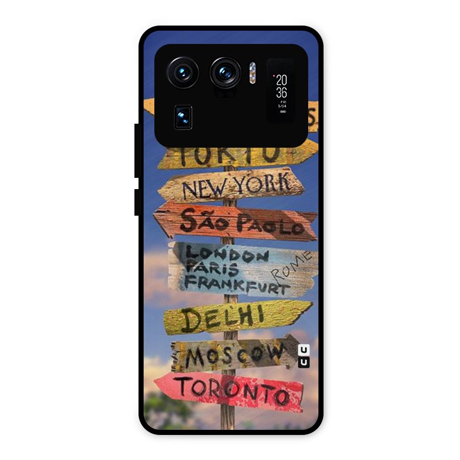 Travel Signs Metal Back Case for Mi 11 Ultra