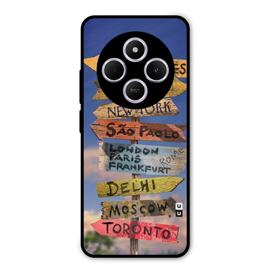 Travel Signs Metal Back Case for Poco C75 5G