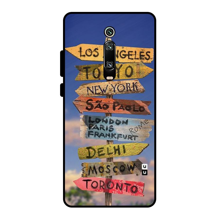 Travel Signs Metal Back Case for Redmi K20 Pro