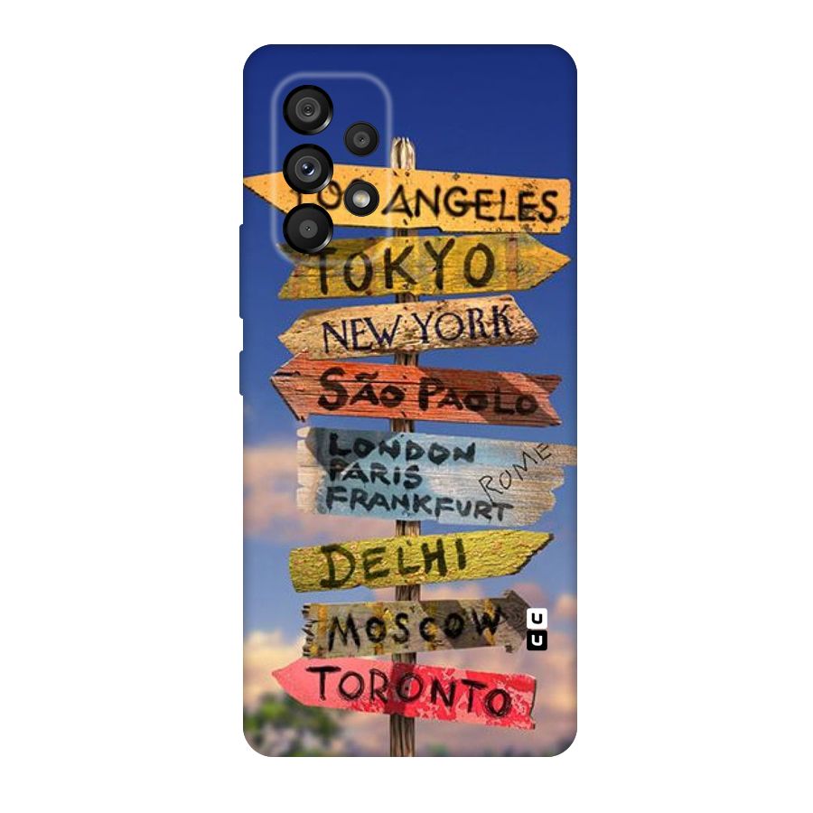 Travel Signs Original Polycarbonate Back Case for Galaxy A53 5G