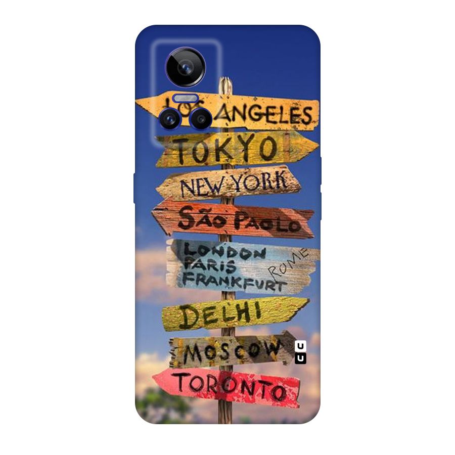 Travel Signs Original Polycarbonate Back Case for Realme GT Neo 3