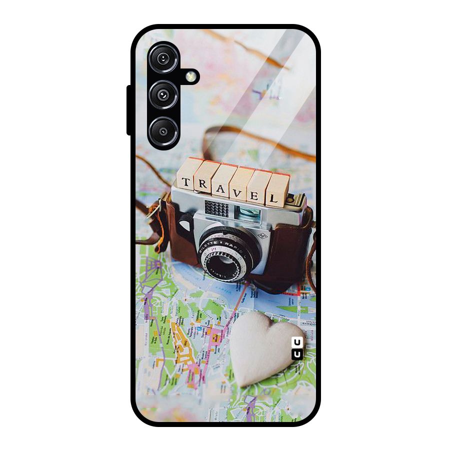 Travel Snapshot Glass Back Case for Galaxy M34 5G