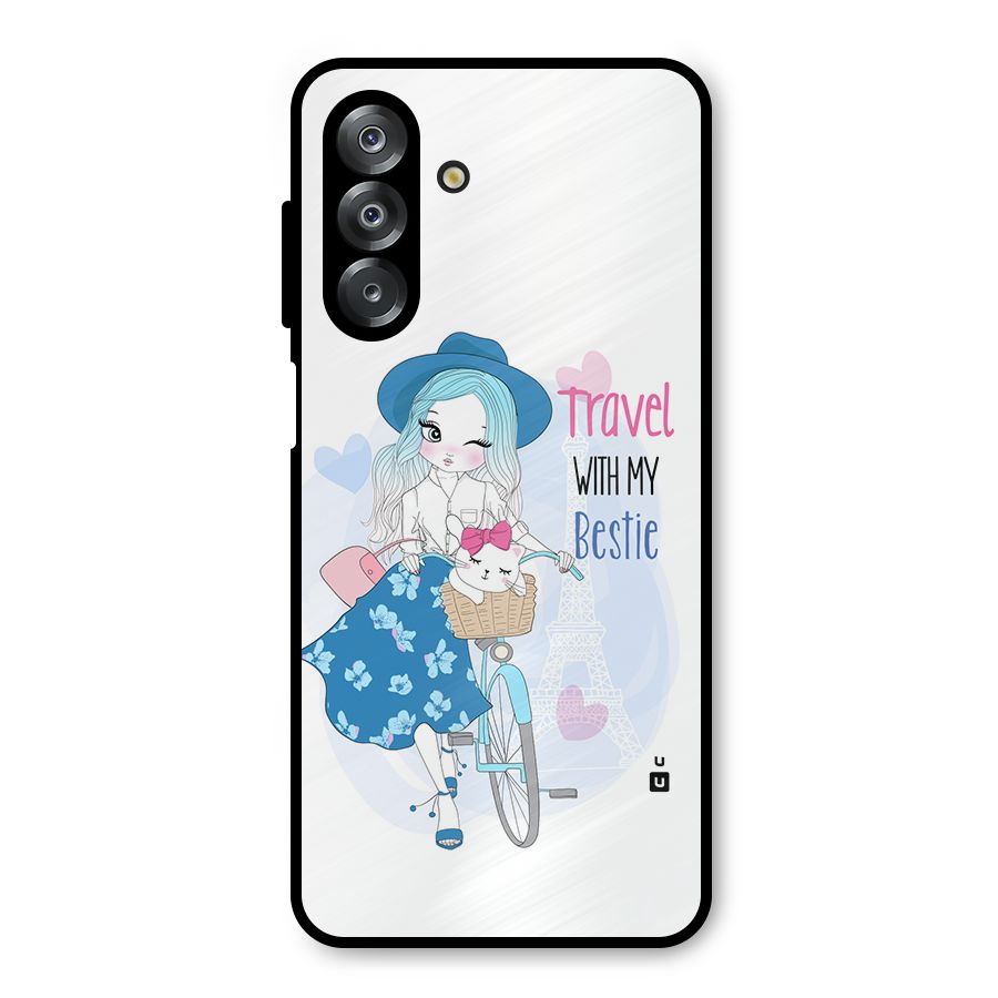 Travel With My Bestie Metal Back Case for Galaxy A26