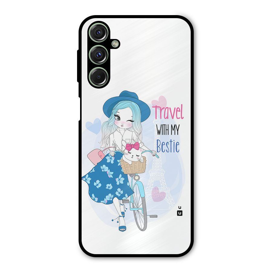 Travel With My Bestie Metal Back Case for Galaxy M34
