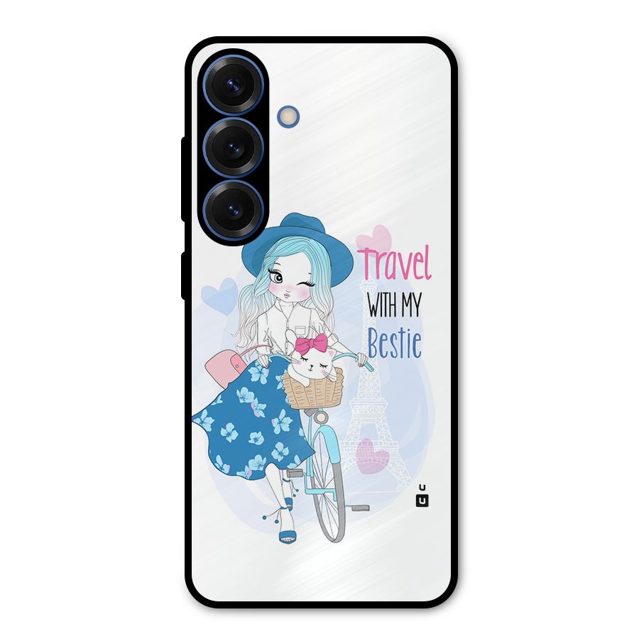 Travel With My Bestie Metal Back Case for Galaxy S25