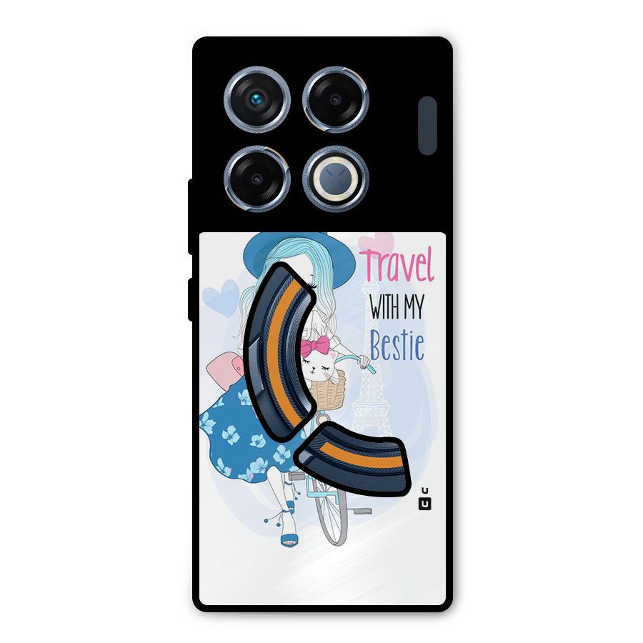 Travel With My Bestie Metal Back Case for Infinix GT 20 Pro