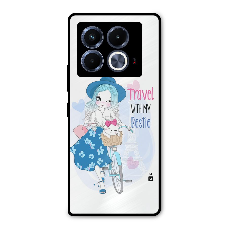 Travel With My Bestie Metal Back Case for Infinix Note 40 5G