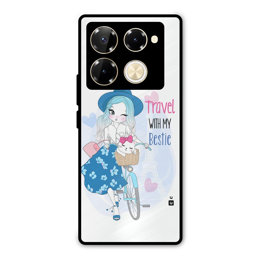 Travel With My Bestie Metal Back Case for Infinix Note 40 Pro