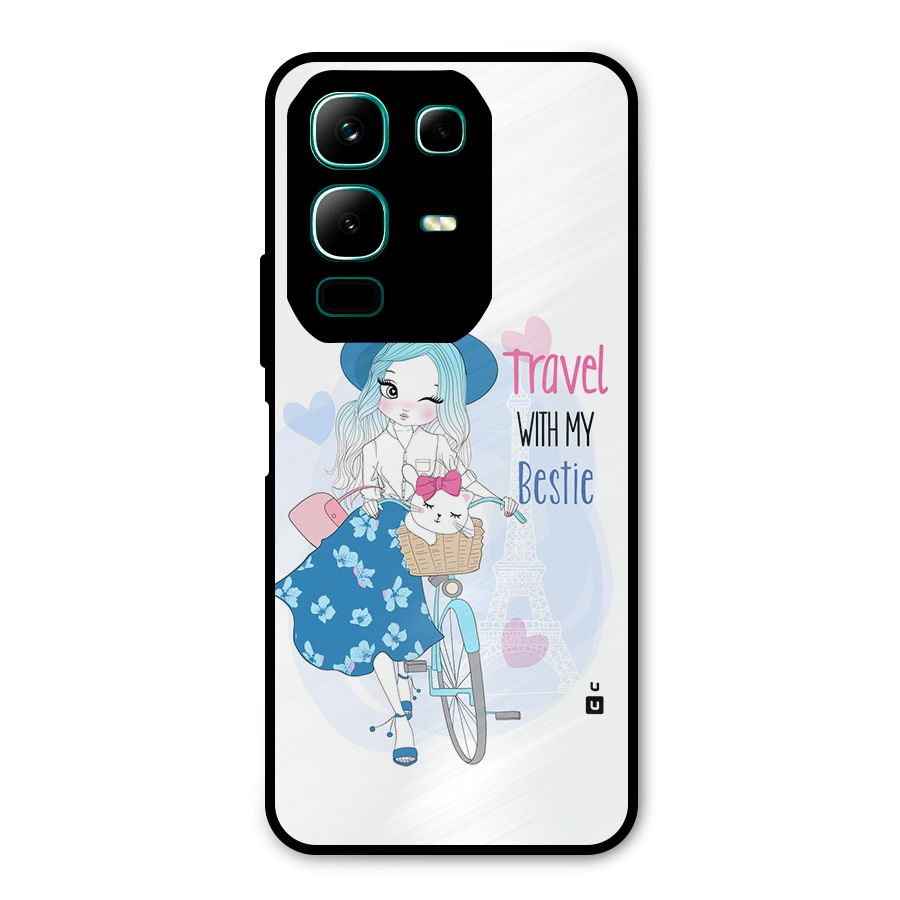 Travel With My Bestie Metal Back Case for Infinix Note 50x