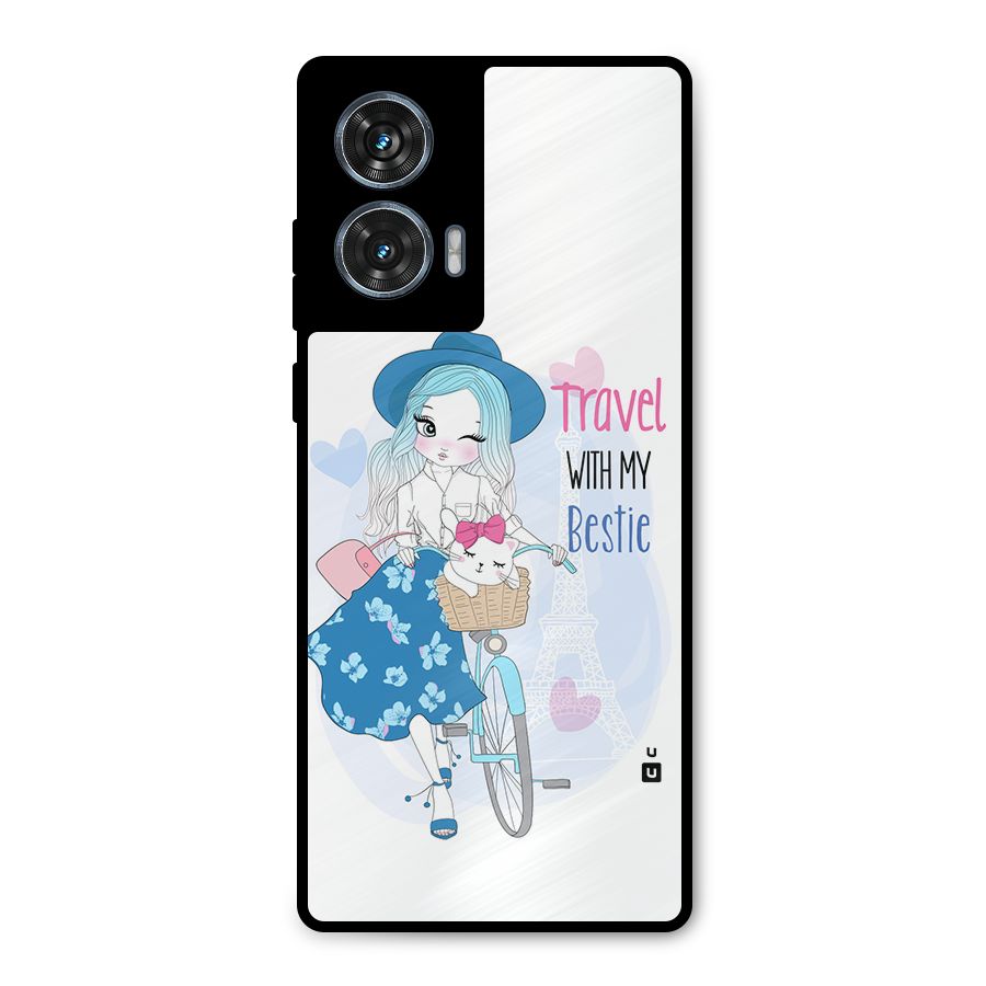 Travel With My Bestie Metal Back Case for Motorola Edge 50 Fusion