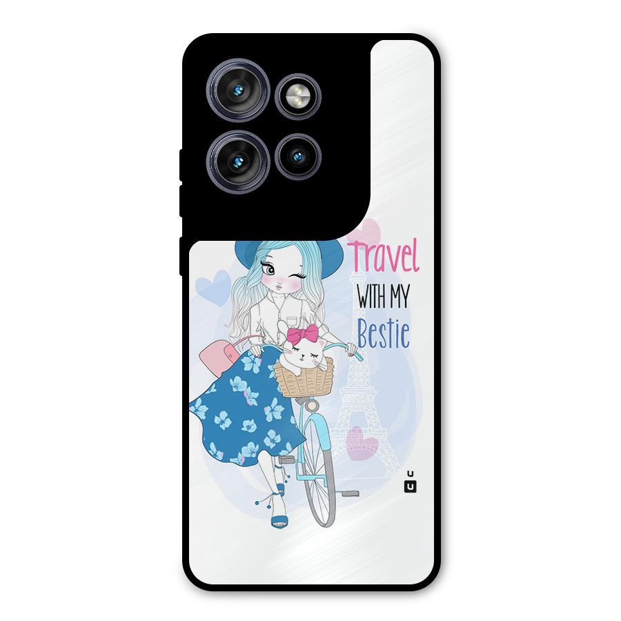 Travel With My Bestie Metal Back Case for Motorola Edge 50 Neo