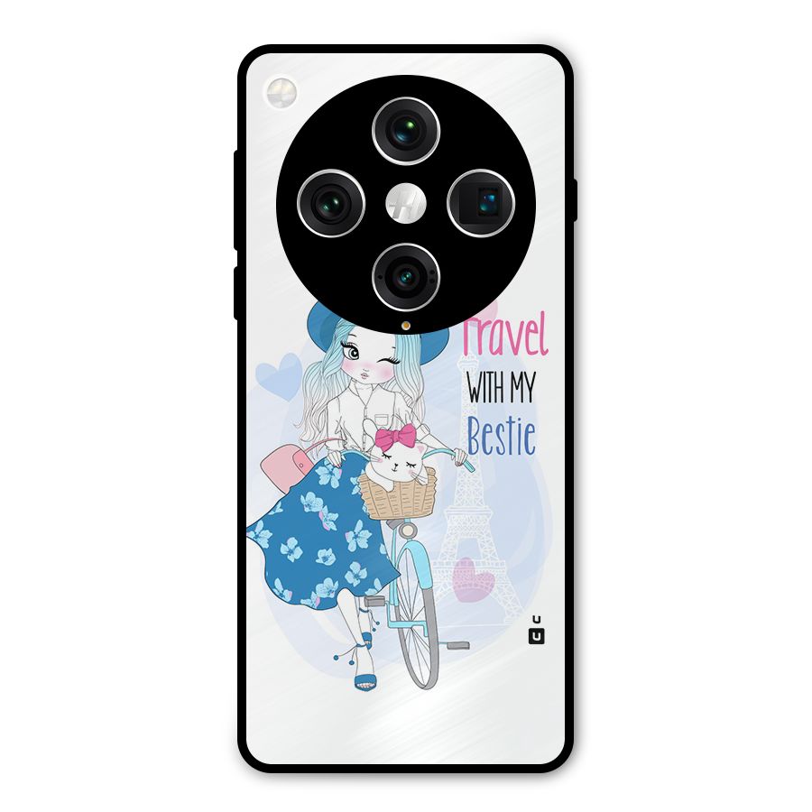 Travel With My Bestie Metal Back Case for Oppo Find X8 Pro