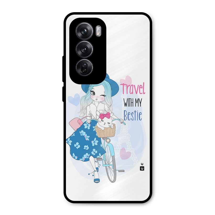 Travel With My Bestie Metal Back Case for Oppo Reno12 Pro