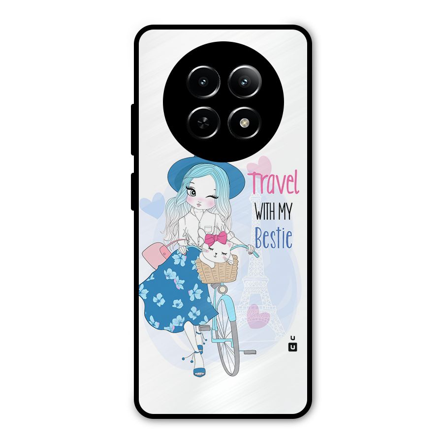 Travel With My Bestie Metal Back Case for Realme Narzo N65