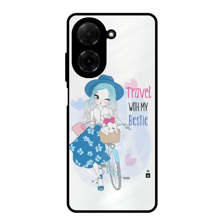 Travel With My Bestie Metal Back Case for Redmi A5 4G