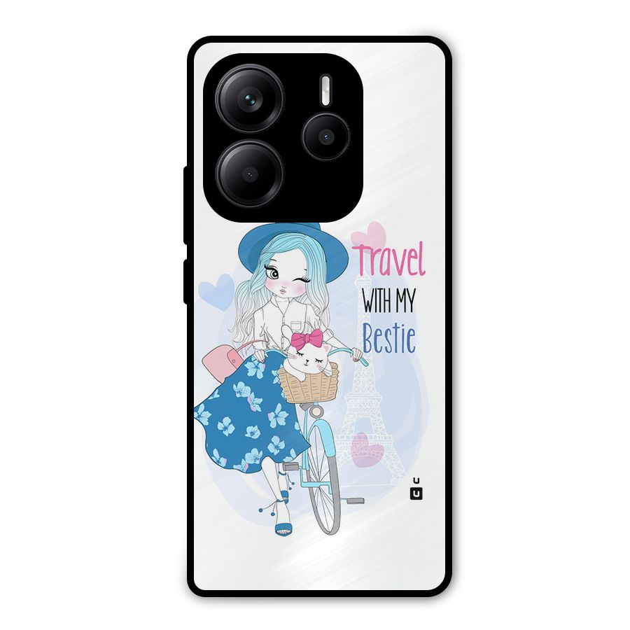 Travel With My Bestie Metal Back Case for Redmi Note 14 5G