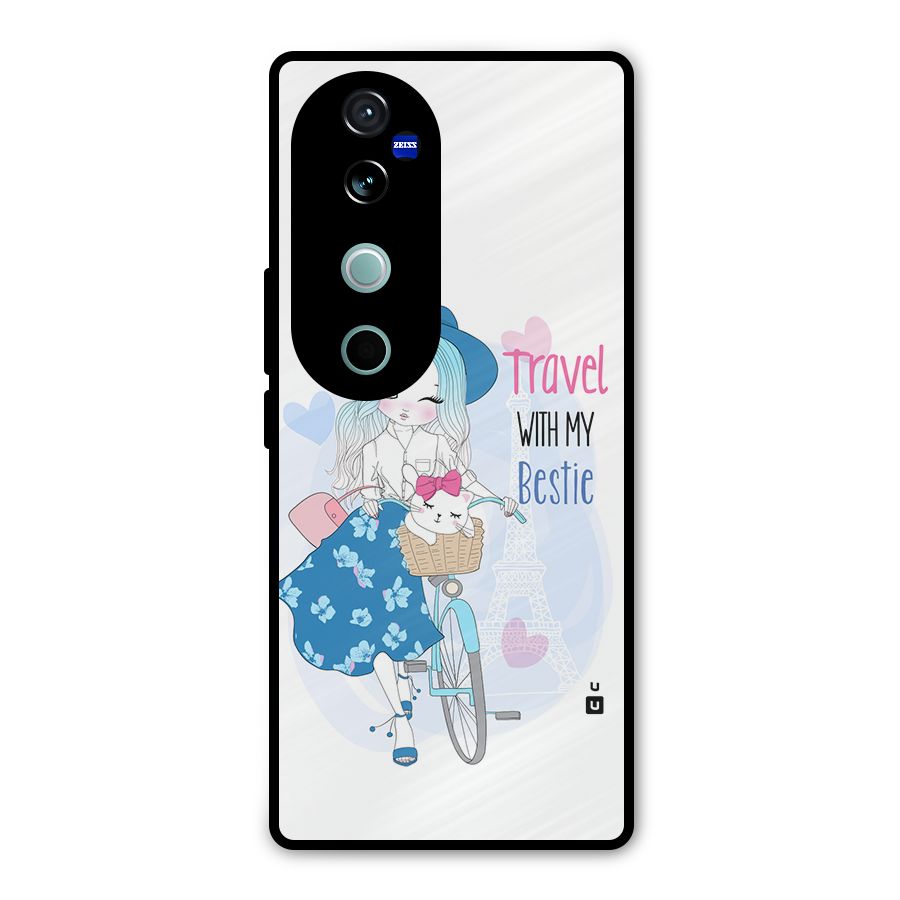Travel With My Bestie Metal Back Case for Vivo V40